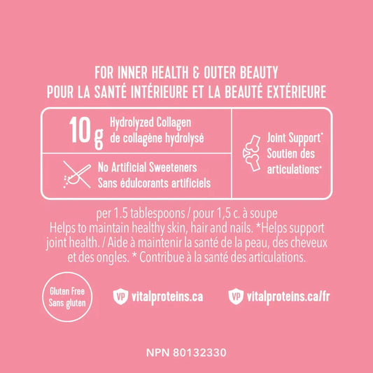 Vital Proteins Beauty Collagen Peptides Strawberry Lemon Powder product detail