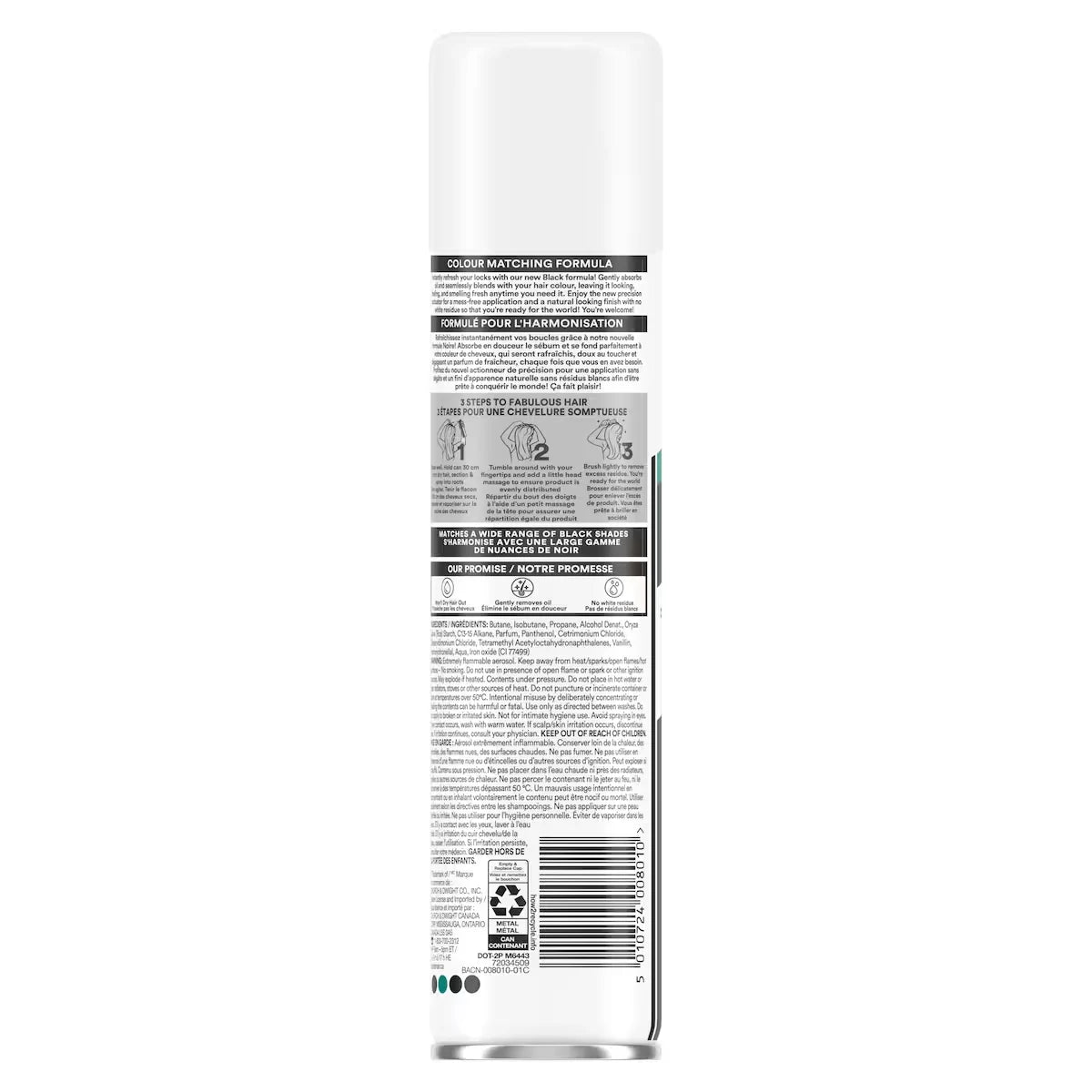 Batiste Coloured Dry Shampoo - Black, No White Residue product detail