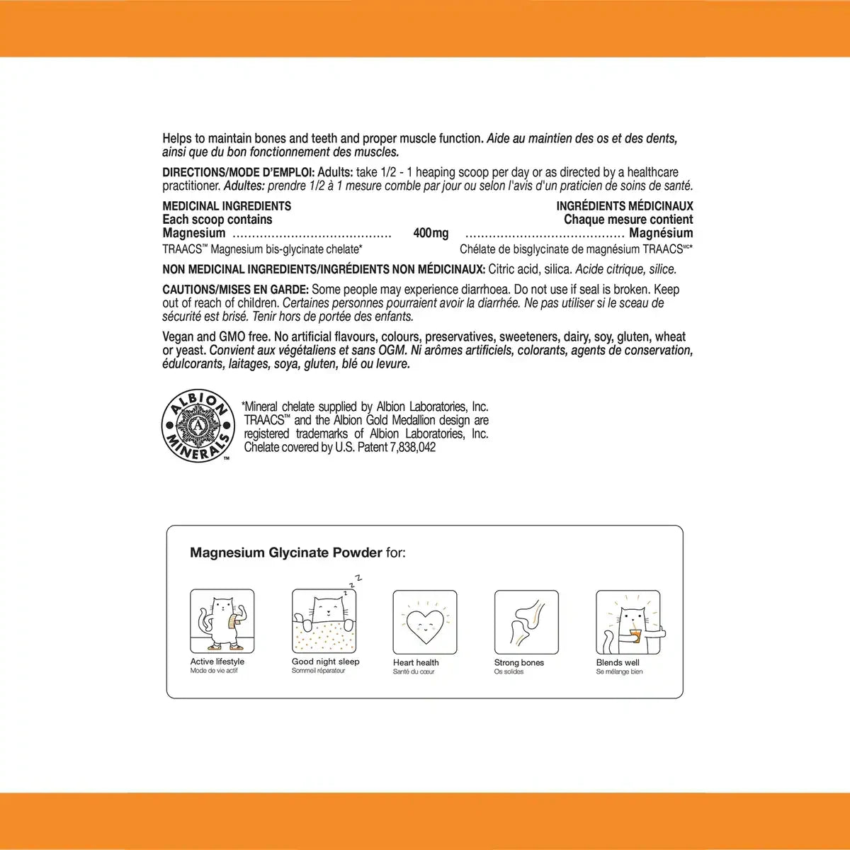 Orange Naturals Magnesium Glycinate 400mg - Powder product detail