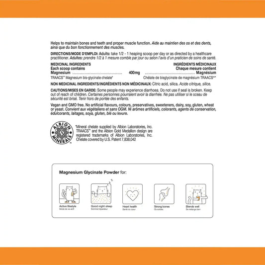 Orange Naturals Magnesium Glycinate 400mg - Powder product detail