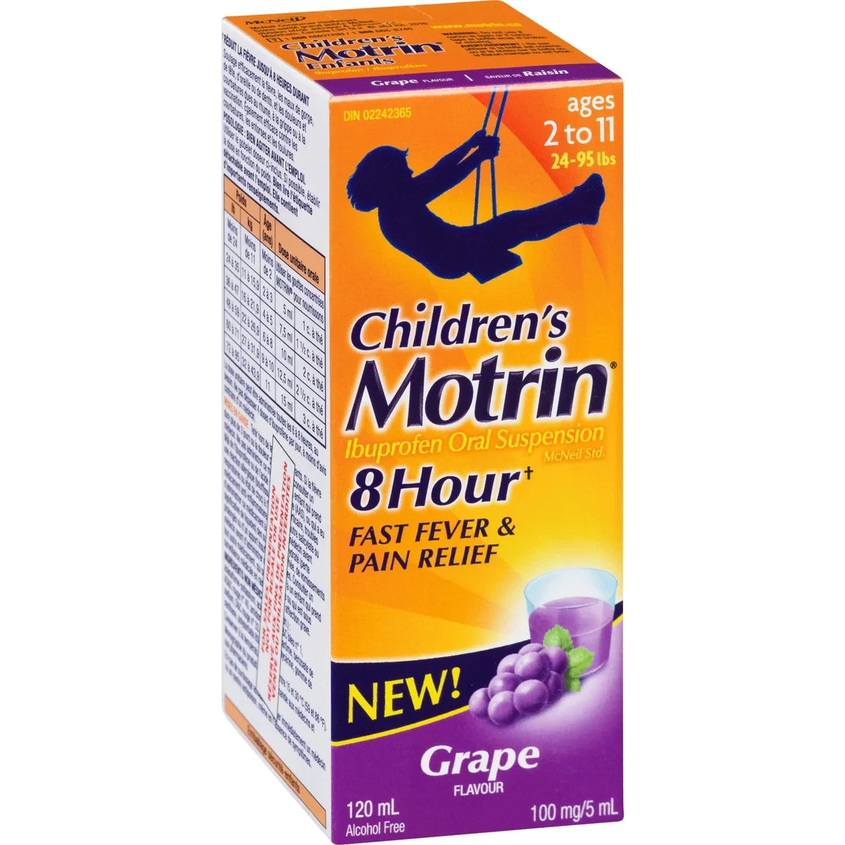 Motrin Children's Liquid Pain Relief, Ibuprofen, Grape Flavour product detail