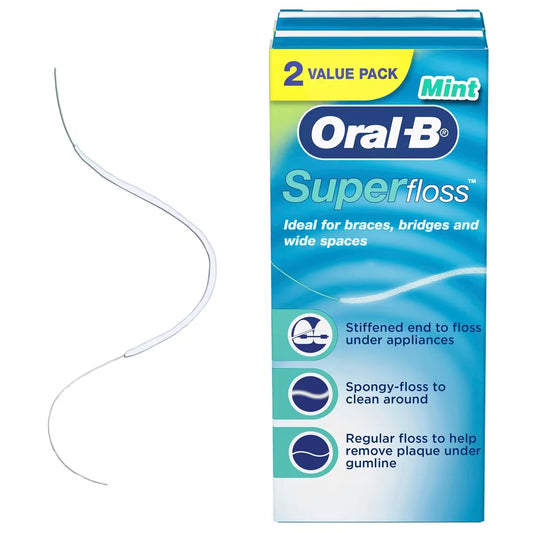 Oral-B Super Floss Pre-Cut Strands Dental Floss, Mint, 50 Count, Pack of 2 alternate view
