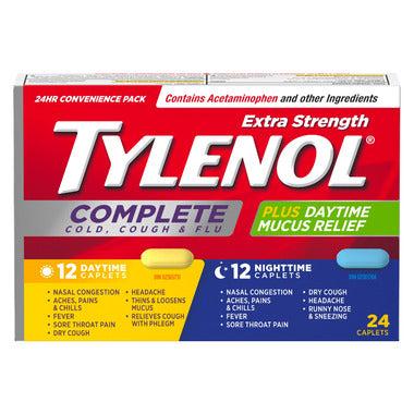 Tylenol Extra Strength Complete Day & Night 24 caplets