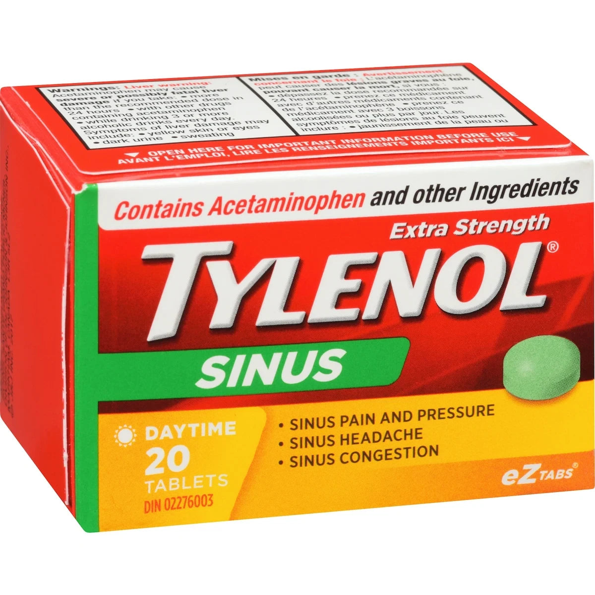 Tylenol Extra Strength Sinus Relief Day Acetaminophen 500mg product detail