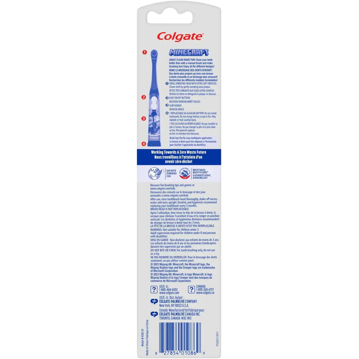 Colgate Kids Battery Powered Minecraft Toothbrush, 1 Ct 1 count product detail