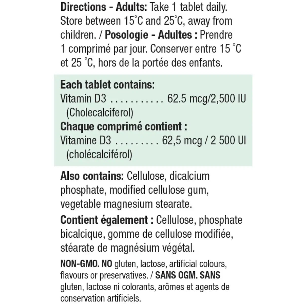 Jamieson Vitamin D3 2,500IU product detail