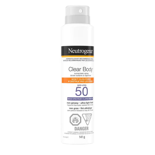Neutrogena Clear Body Sunscreen Spray SPF 50 product detail