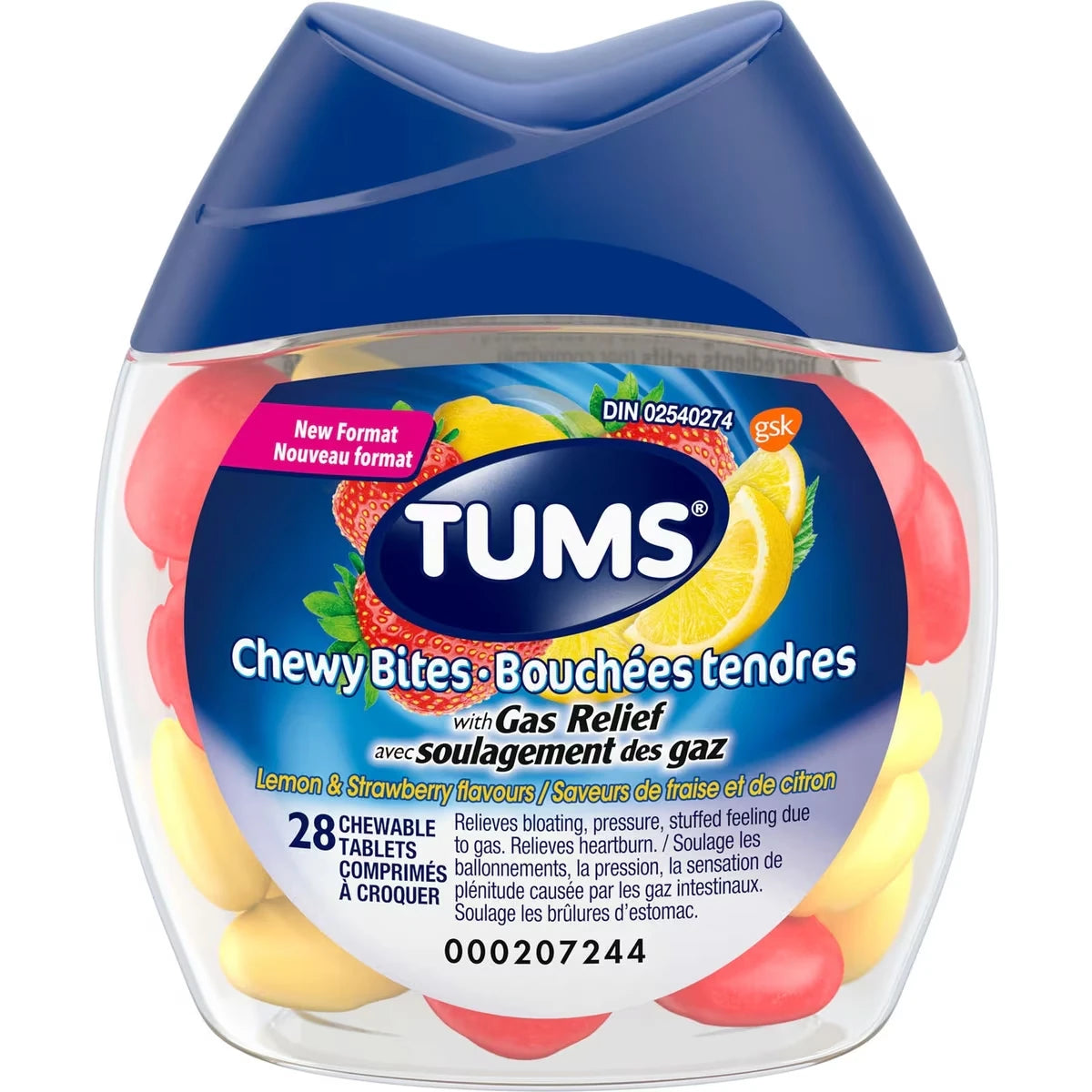 Tums Chewy Bites with Gas Relief, Chewable Tablets product image