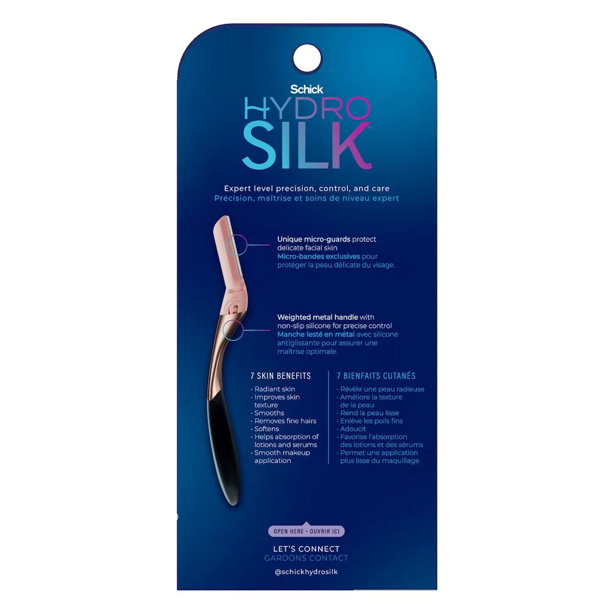 Schick Hydro Silk Dermaplaning Wand, Professional Style, 1 Handle and 6 Refills product detail