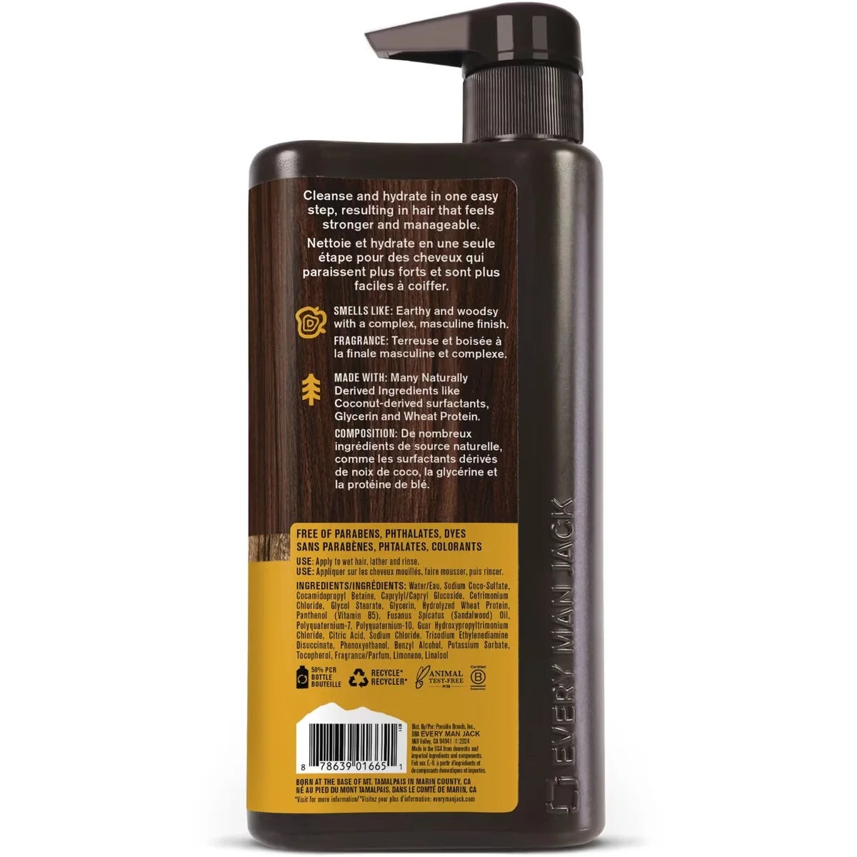 Every Man Jack 473ml 2in1 Shampoo Sandalwood product detail