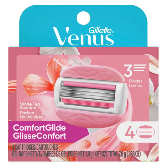Venus Gillette ComfortGlide White Tea Scented Women's Razor Blades, 4 Refills product detail