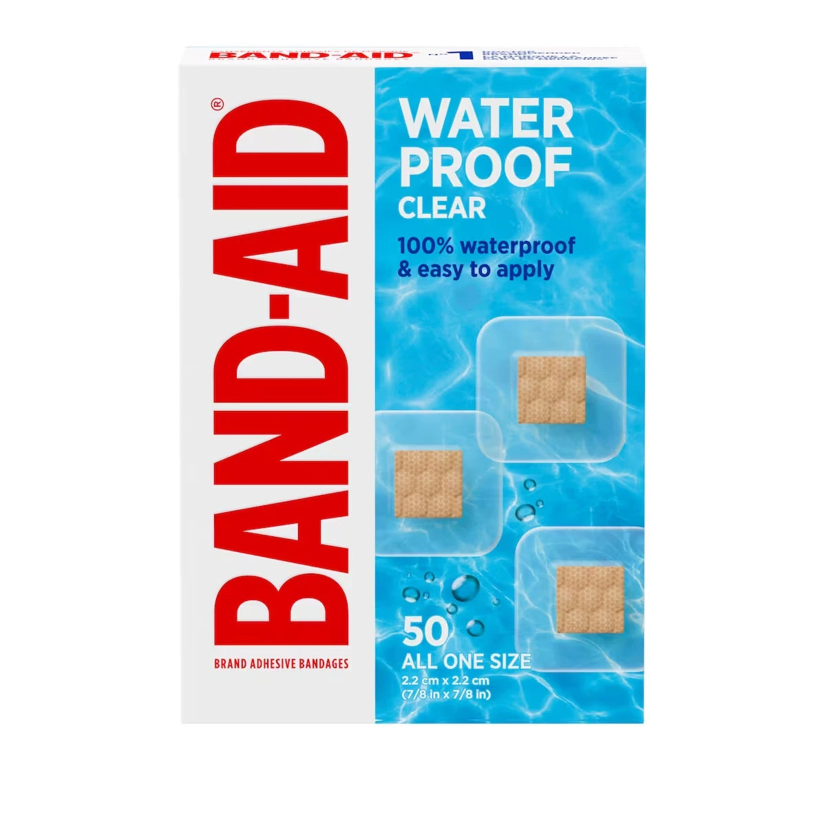 Band-Aid Waterproof Clear Adhesive Bandages, all one size product image