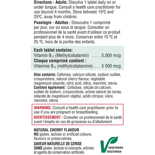 Jamieson Vitamin B12 5,000 Mcg product detail