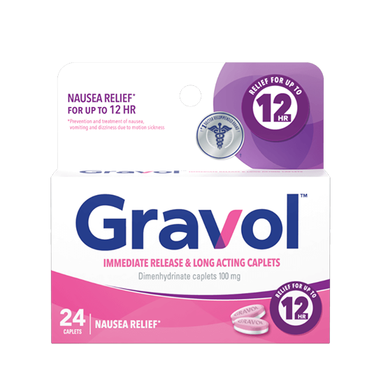Gravol, caplets à libération immédiate et à action prolongée, paquet de 24