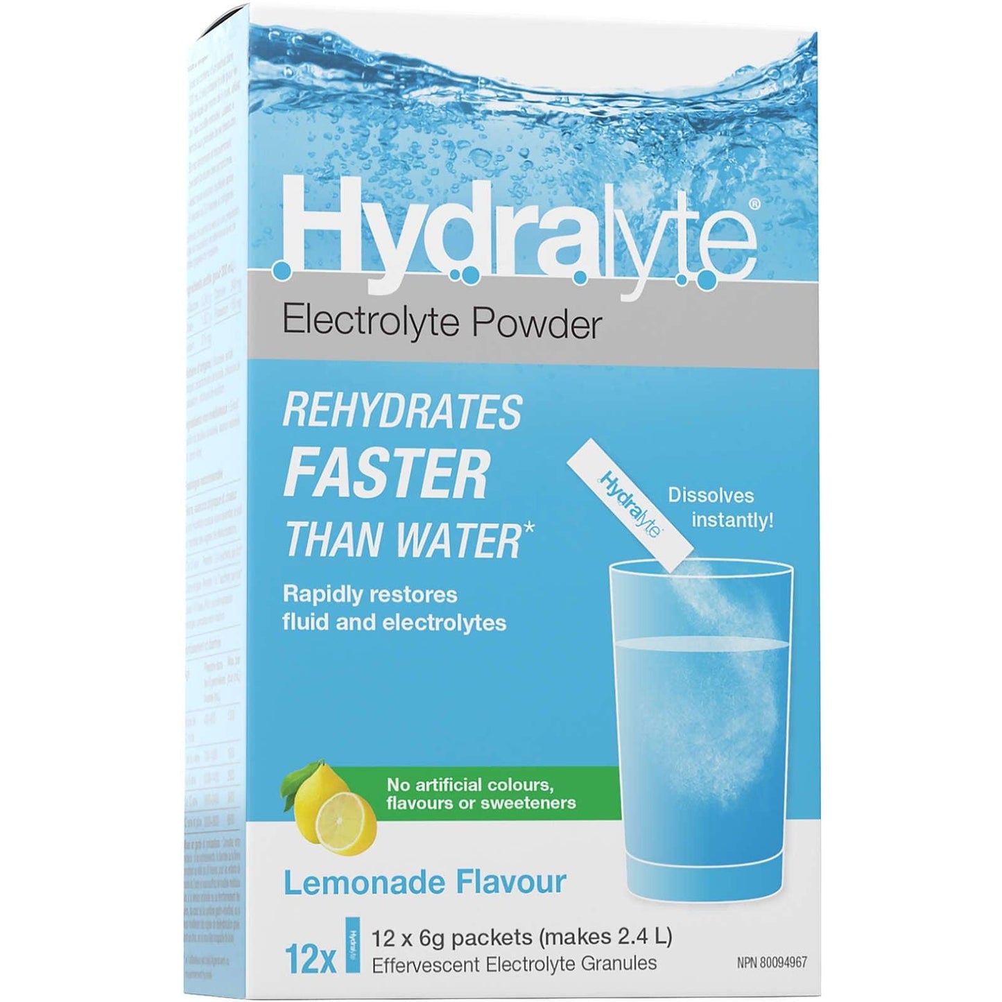 Hydralyte Lemonade Powder packets