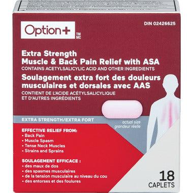 Option Plus Extra Strength Muscle & Back Pain Relief with ASA