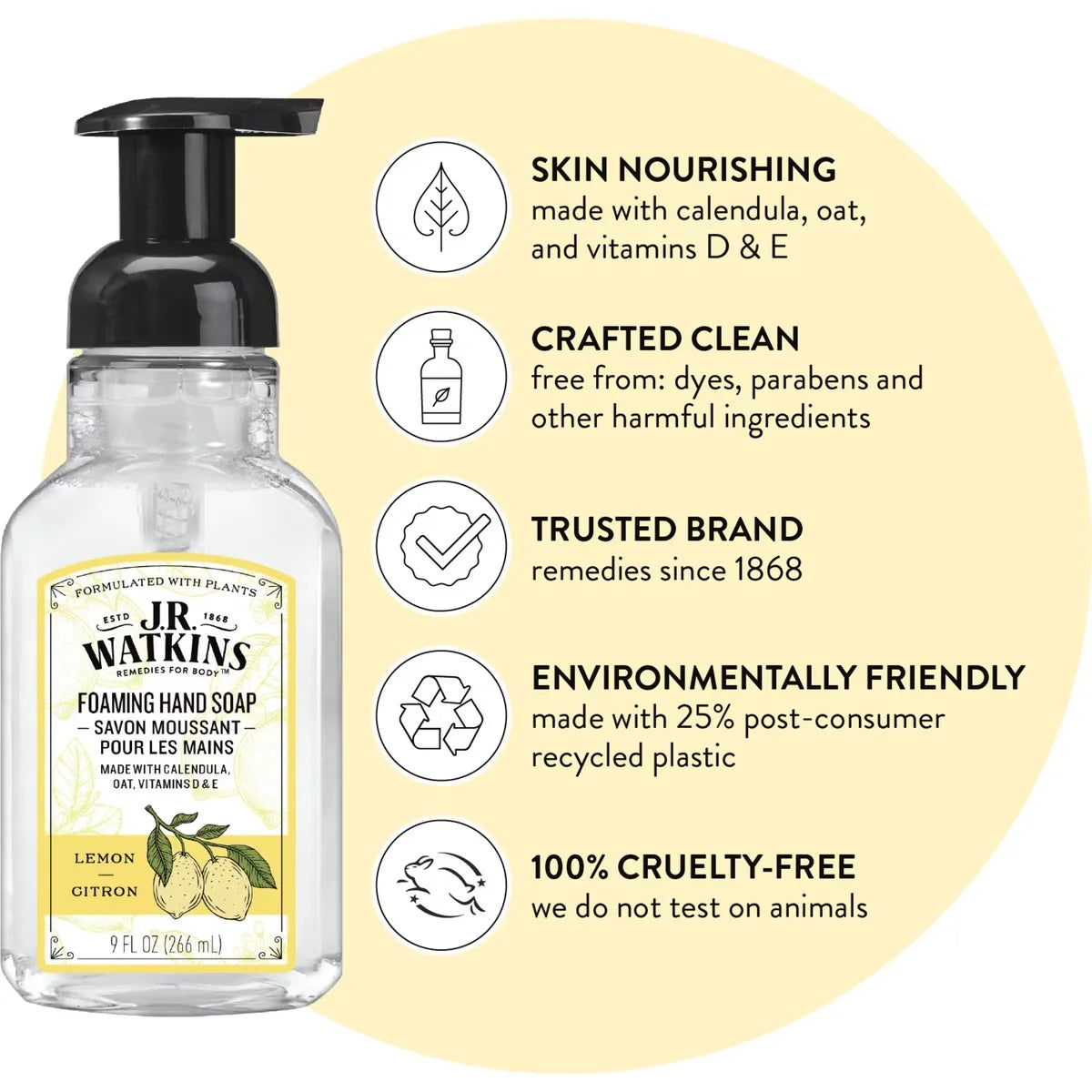 J.R.Watkins Lemon Foaming Hand Soap product detail