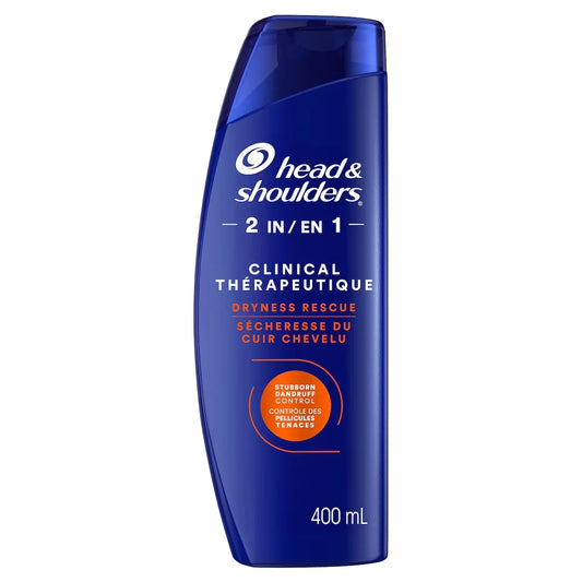 Head & Shoulders Clinical Dryness Rescue 2in1, for Stubborn Dandruff front package