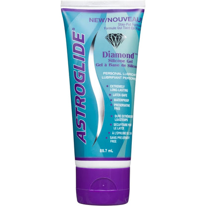 Astroglide Diamond Silicone Gel Personal Lubricant front package