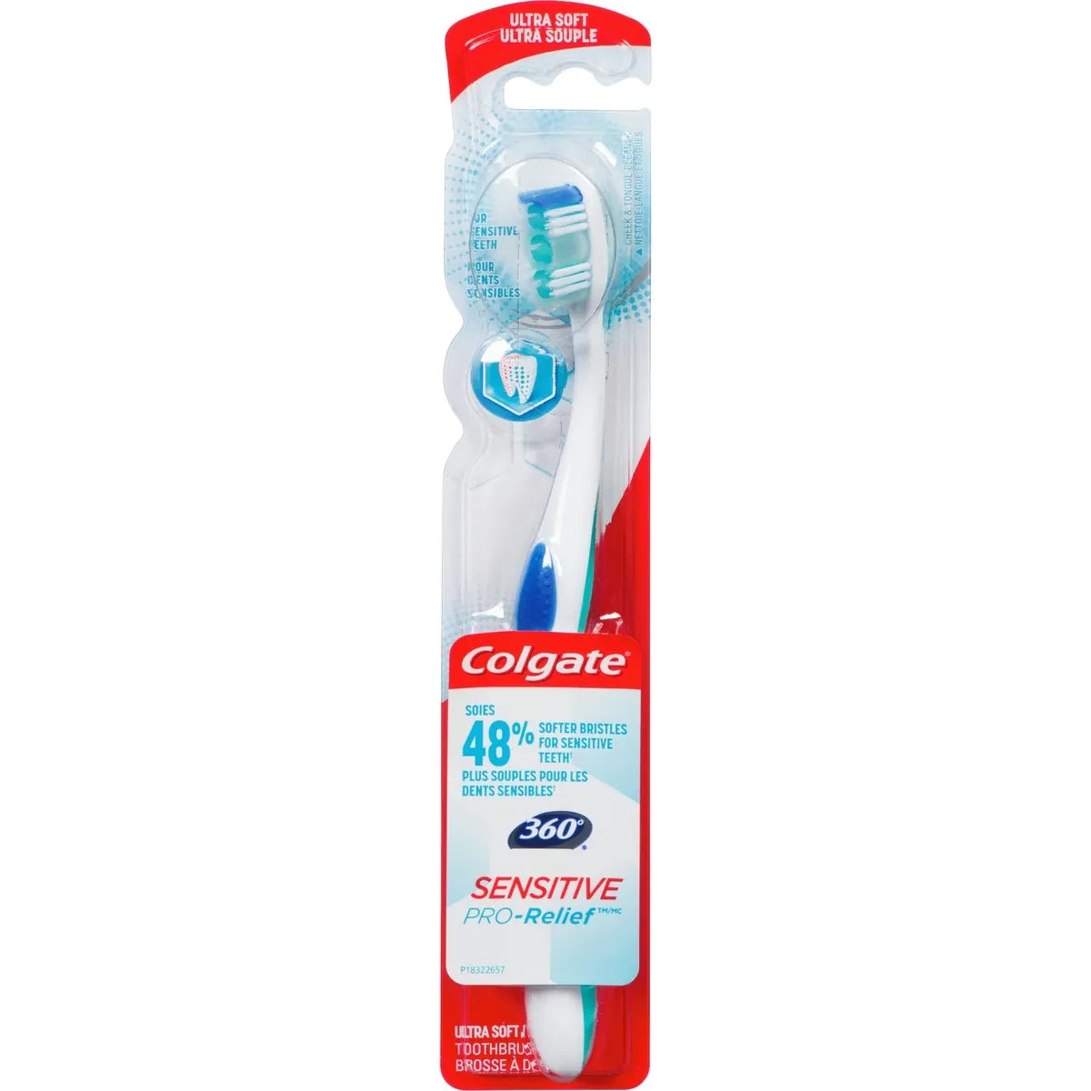 Colgate 360° Sensitive Pro Relief Toothbrush, Ultra Soft front package
