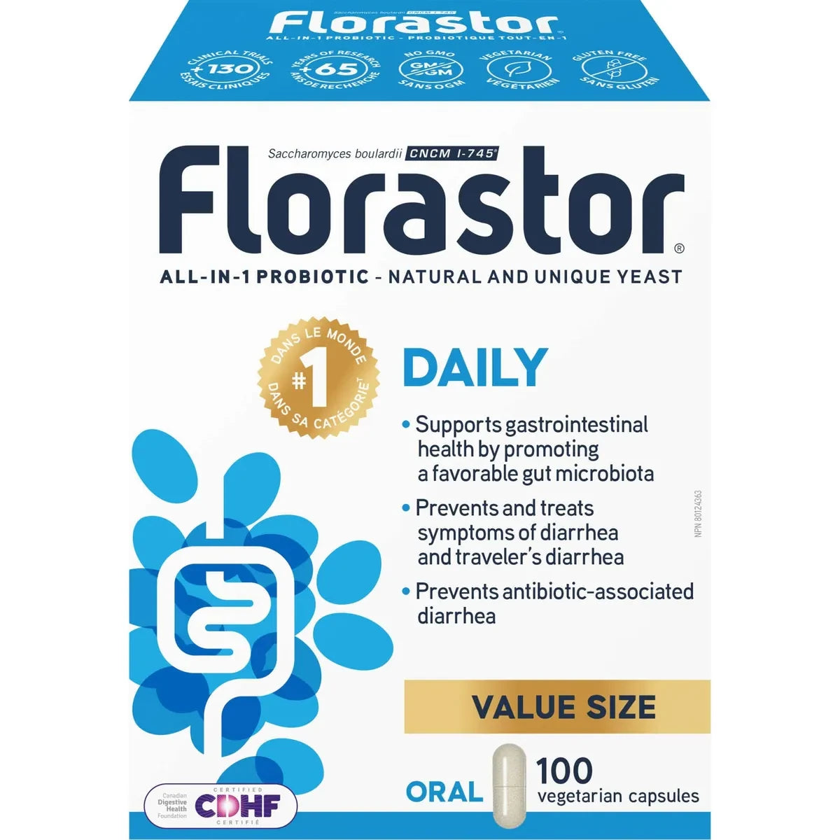 Florastor Daily 100 caps front package