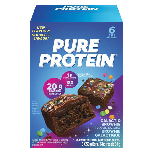 Pure Protein Galactic Brownie Bar 6 Bars x 50 g front package