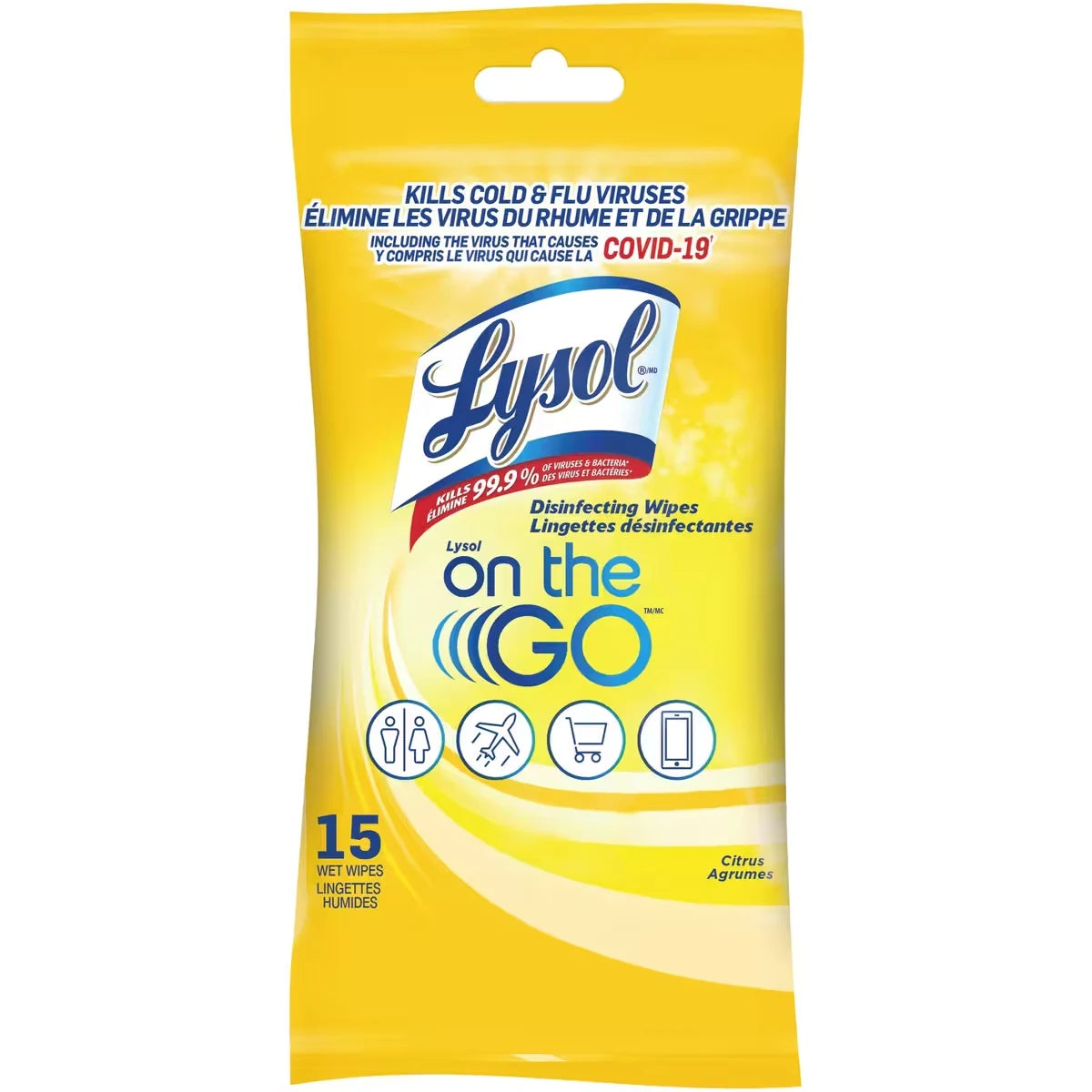 Lysol Disinfecting Wipes - On the Go - Citrus front package