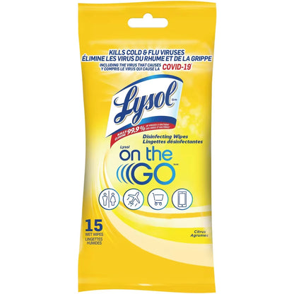Lysol Disinfecting Wipes - On the Go - Citrus front package