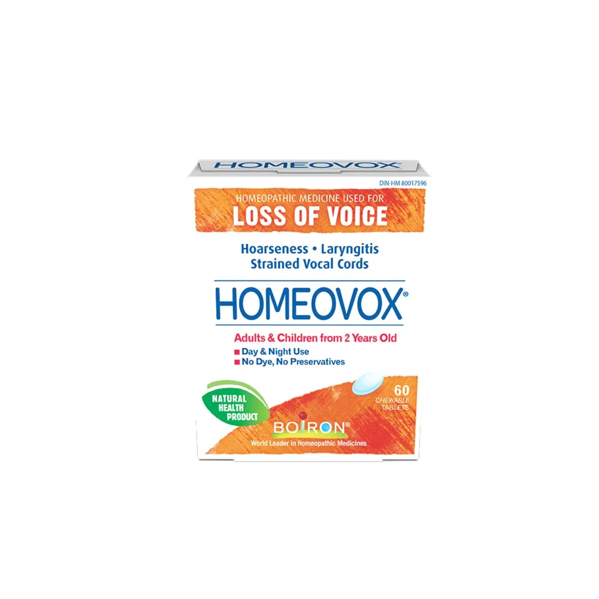 Boiron Homeovox front package
