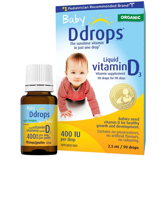 Ddrops Baby 400 IU Vitamin D3, 90 drops front package
