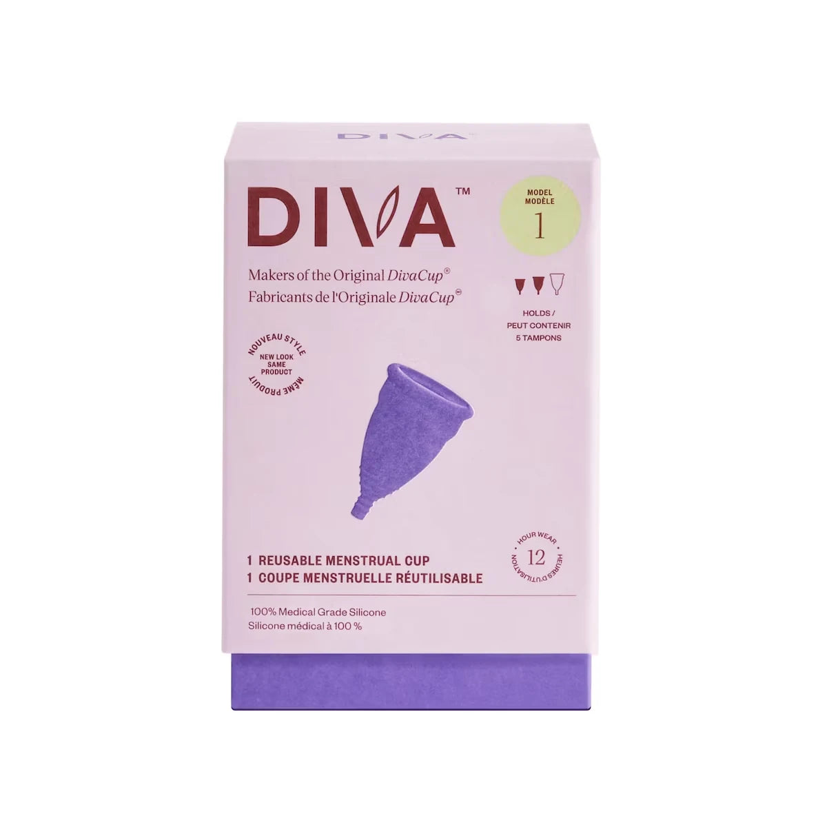 Diva Cup Model 1 Reusable Menstrual Cup front package