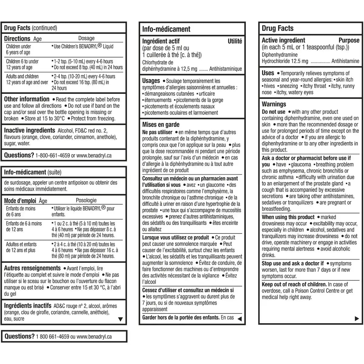 Benadryl Allergy Medicine Liquid product detail
