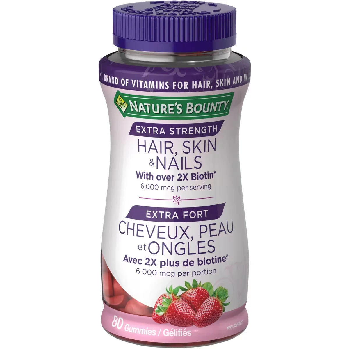 Natures Bounty Nature's Bounty Extra Strength Hair Skin & Nails, 80 Gummies product detail