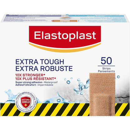 Elastoplast Extra Tough Waterproof Strips 50s front package