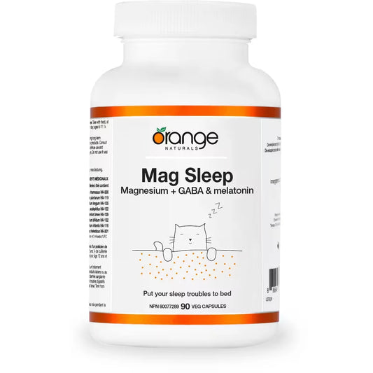 Orange Naturals Mag Sleep Magnesium + GABA & Melatonin front package