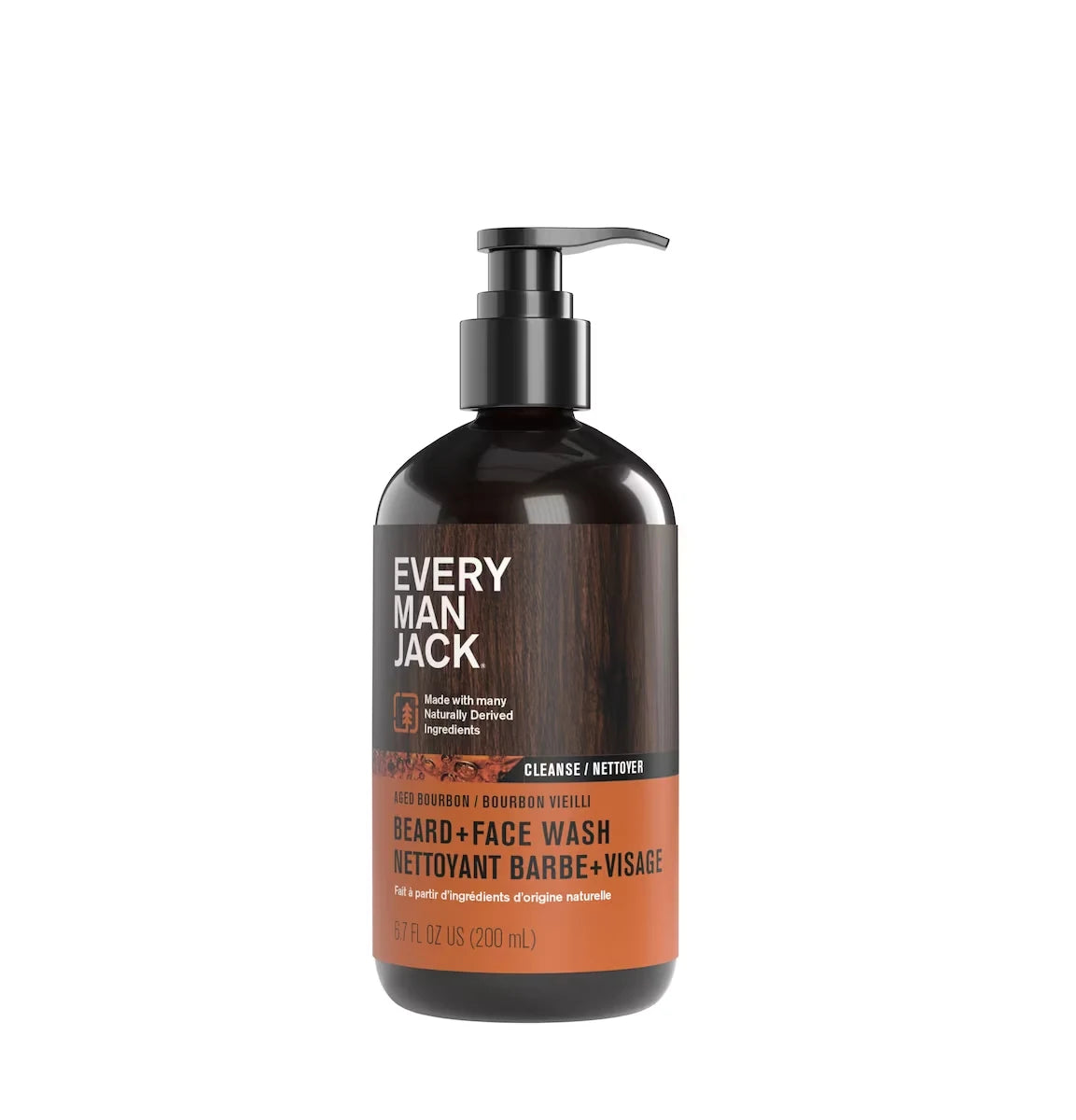 Every Man Jack Beard Wash, Aged Bourbon front package