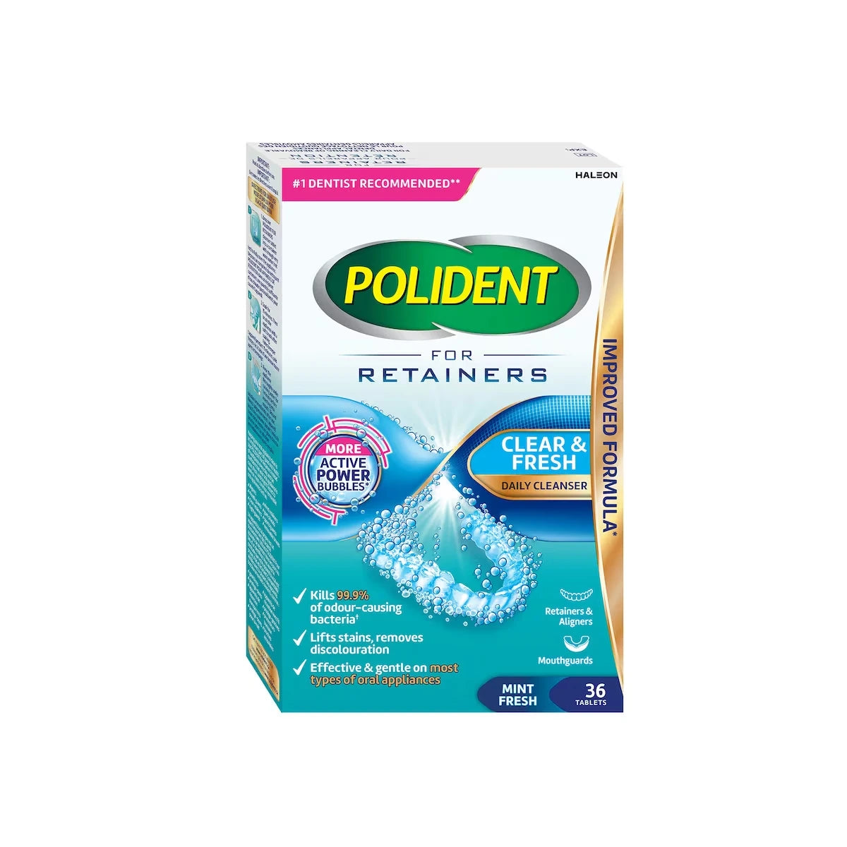 Polident Daily Cleanser for Retainers, Clear and Fresh product detail