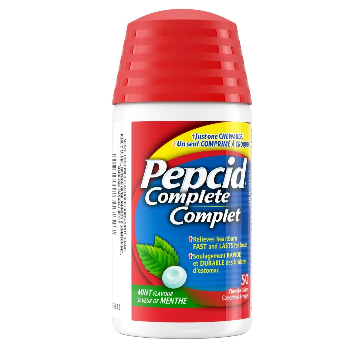 Pepcid Complete Chewable Mint tablets, Acid Reducer for Heartburn 50 ea product detail