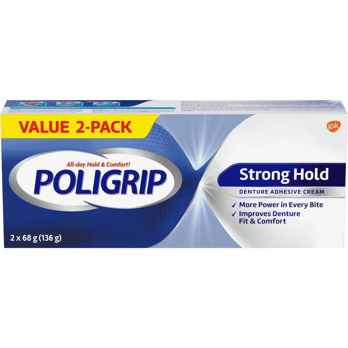 Poli Grip Strong Hold Denture Adhesive Cream product image