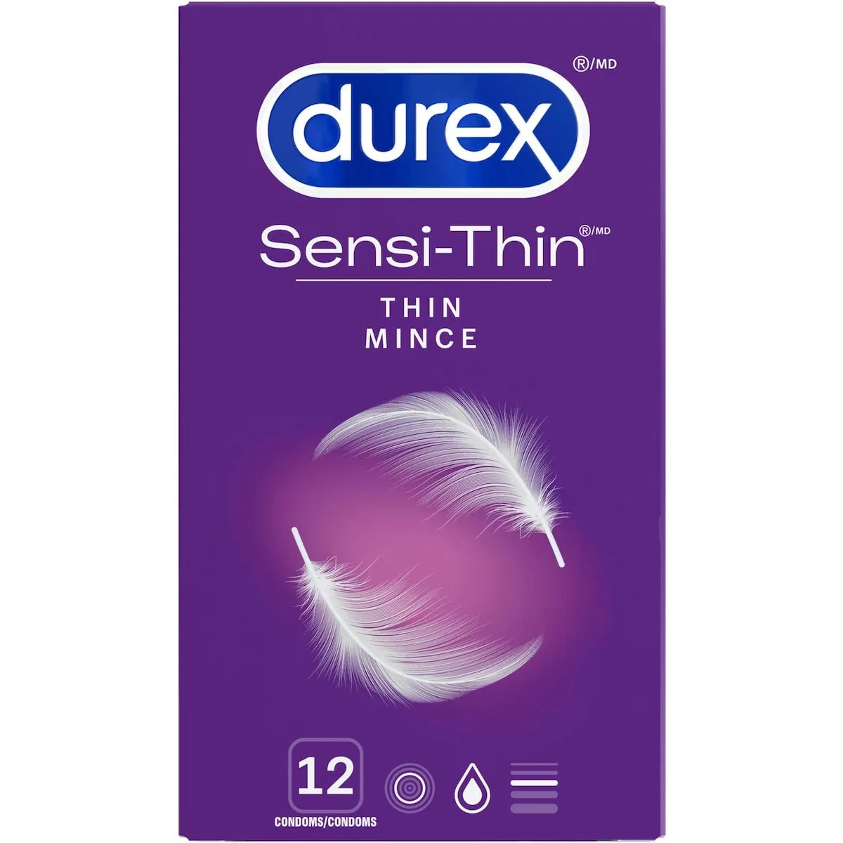 Durex Sensi-Thin Lubricated Condoms front package