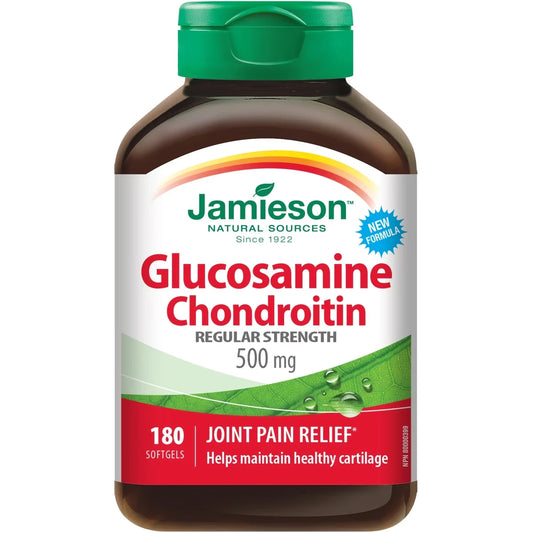 Jamieson Glucosamine Chondroitin, 500 mg 180 count front package