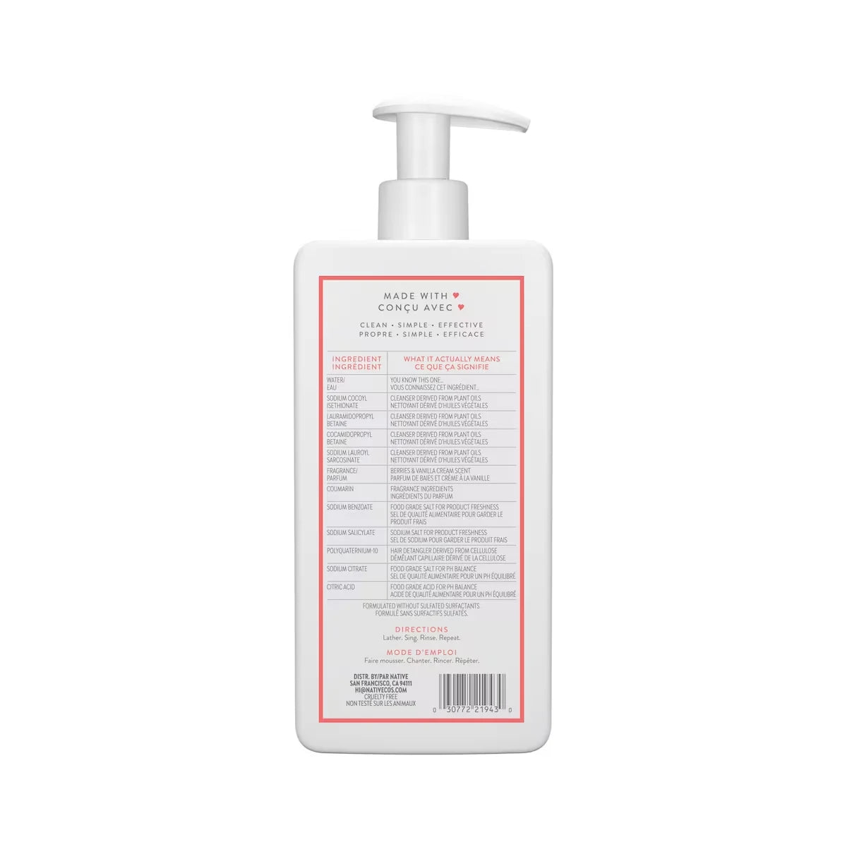 Native Berries & Vanilla Cream Volumizing Shampoo product detail