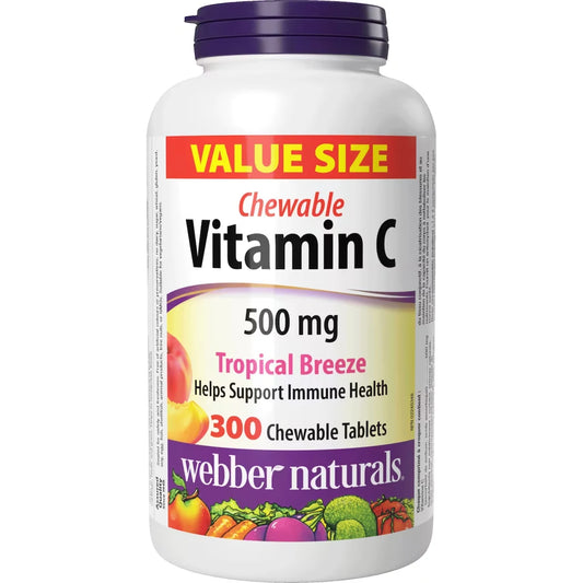 Webber Chewable Vitamin C Tropical Breeze front package