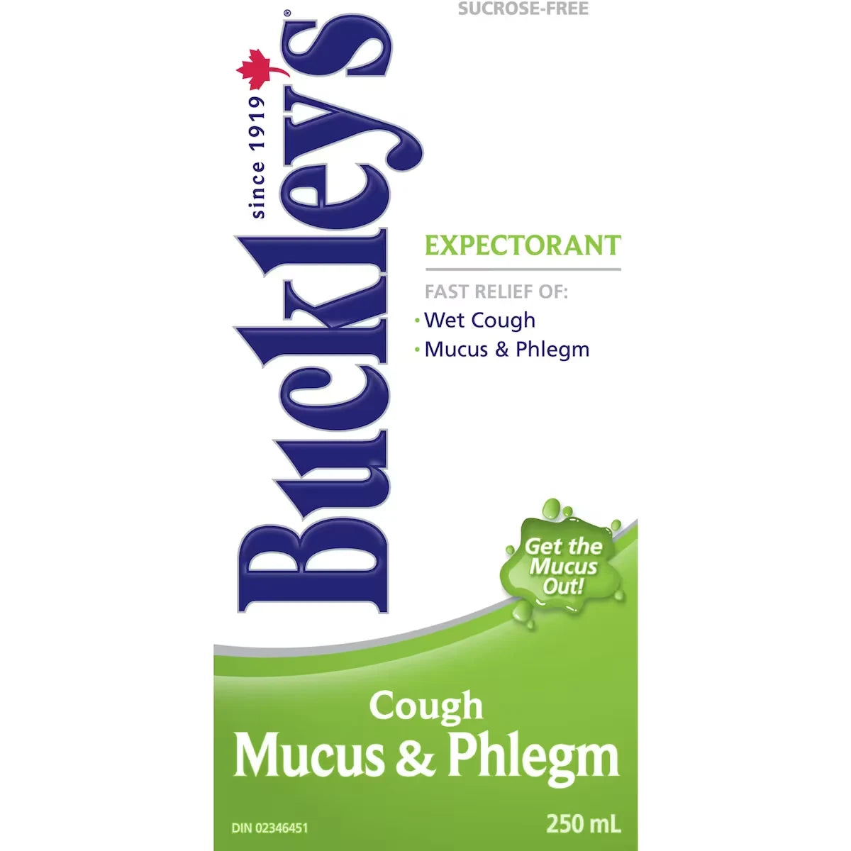 Buckleys Buckley's® Mucus & Phlegm Expectorant Cough Syrup Sucrose-Free 250mL front package