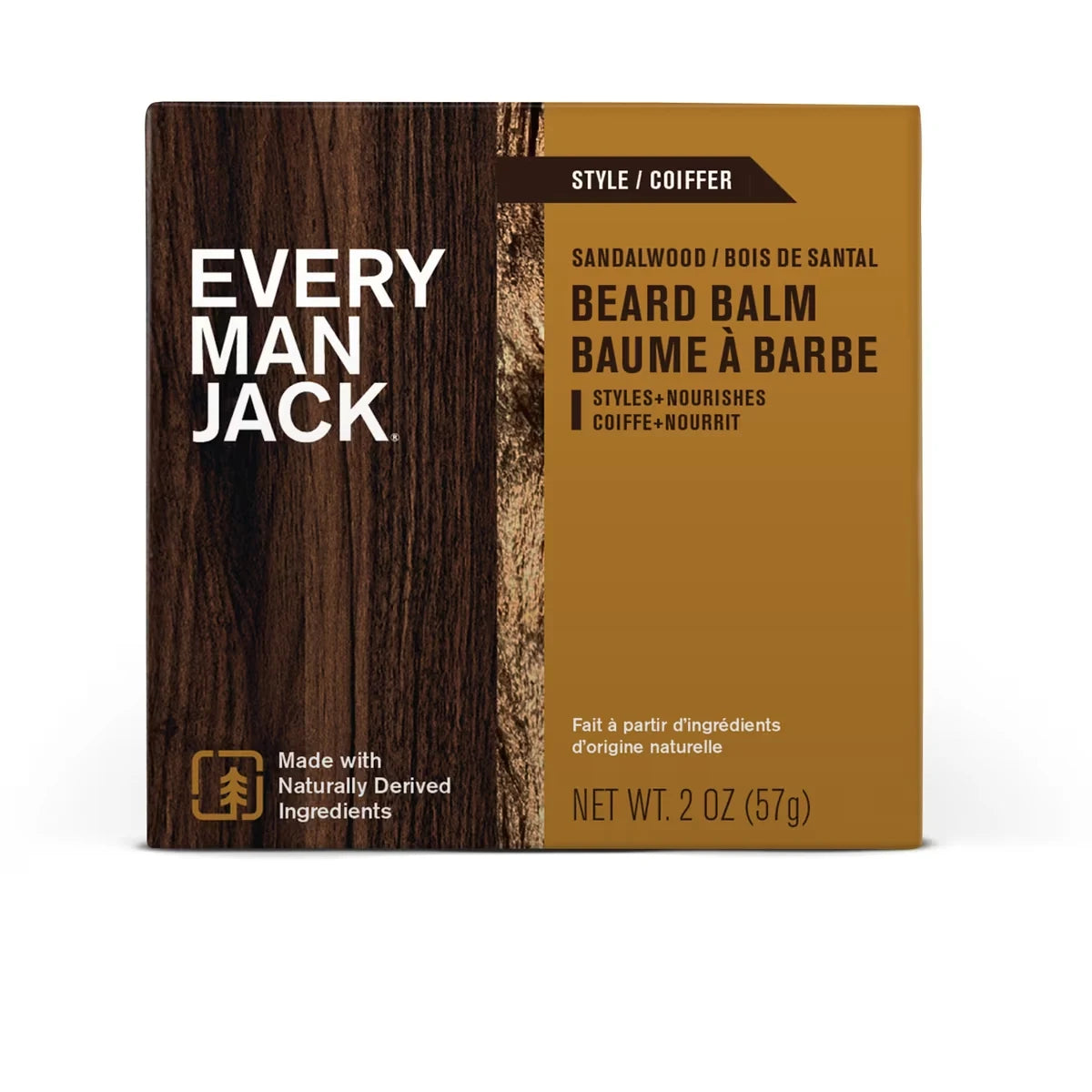 Every Man Jack EMJ Beard Balm Sandalwood front package