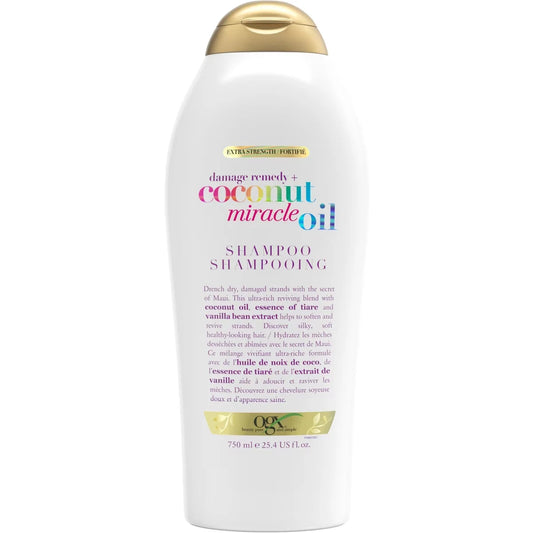 OGX Extra Strength Damage Remedy + Coconut Oil Shampoo front package