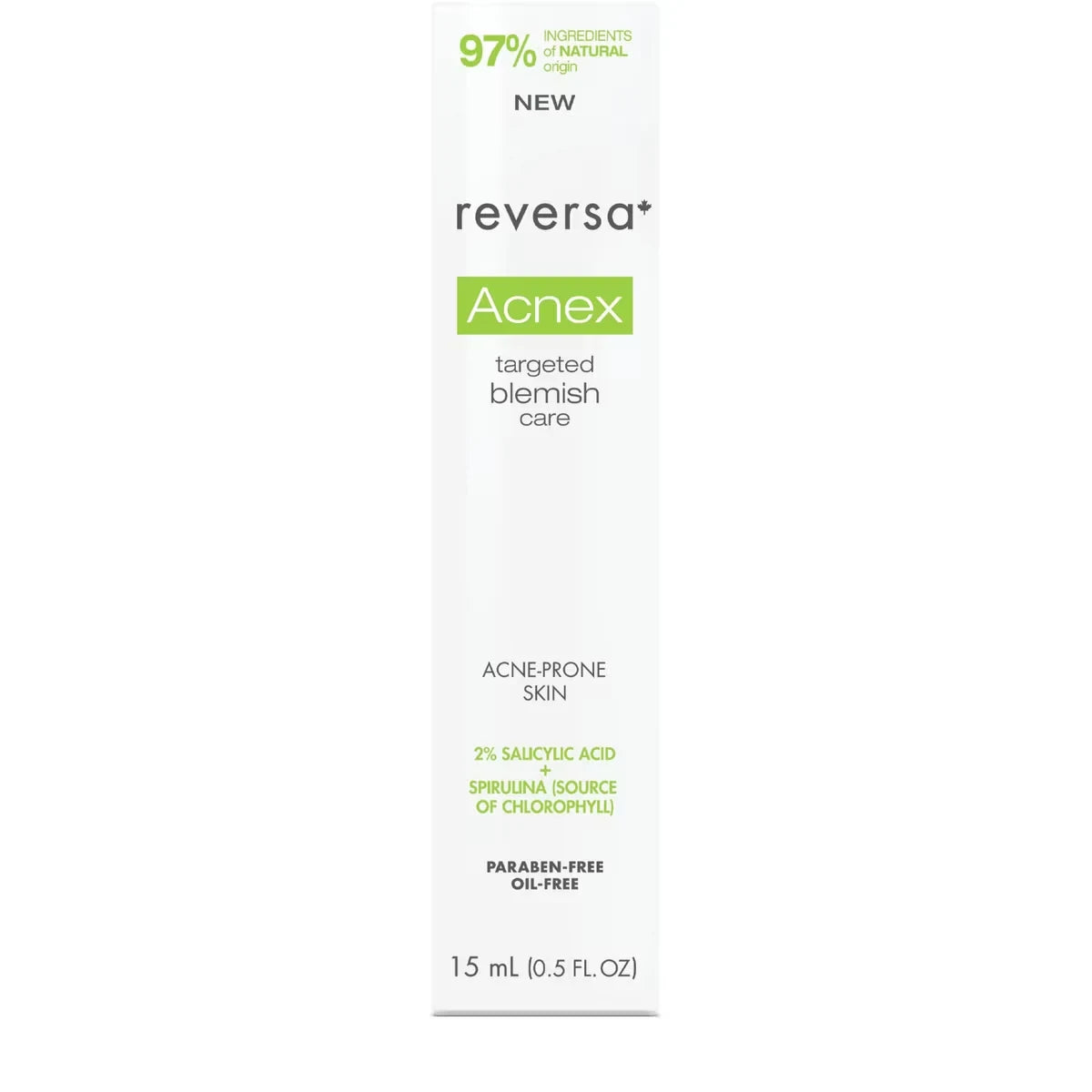 Reversa Acnex targeted blemish care front package