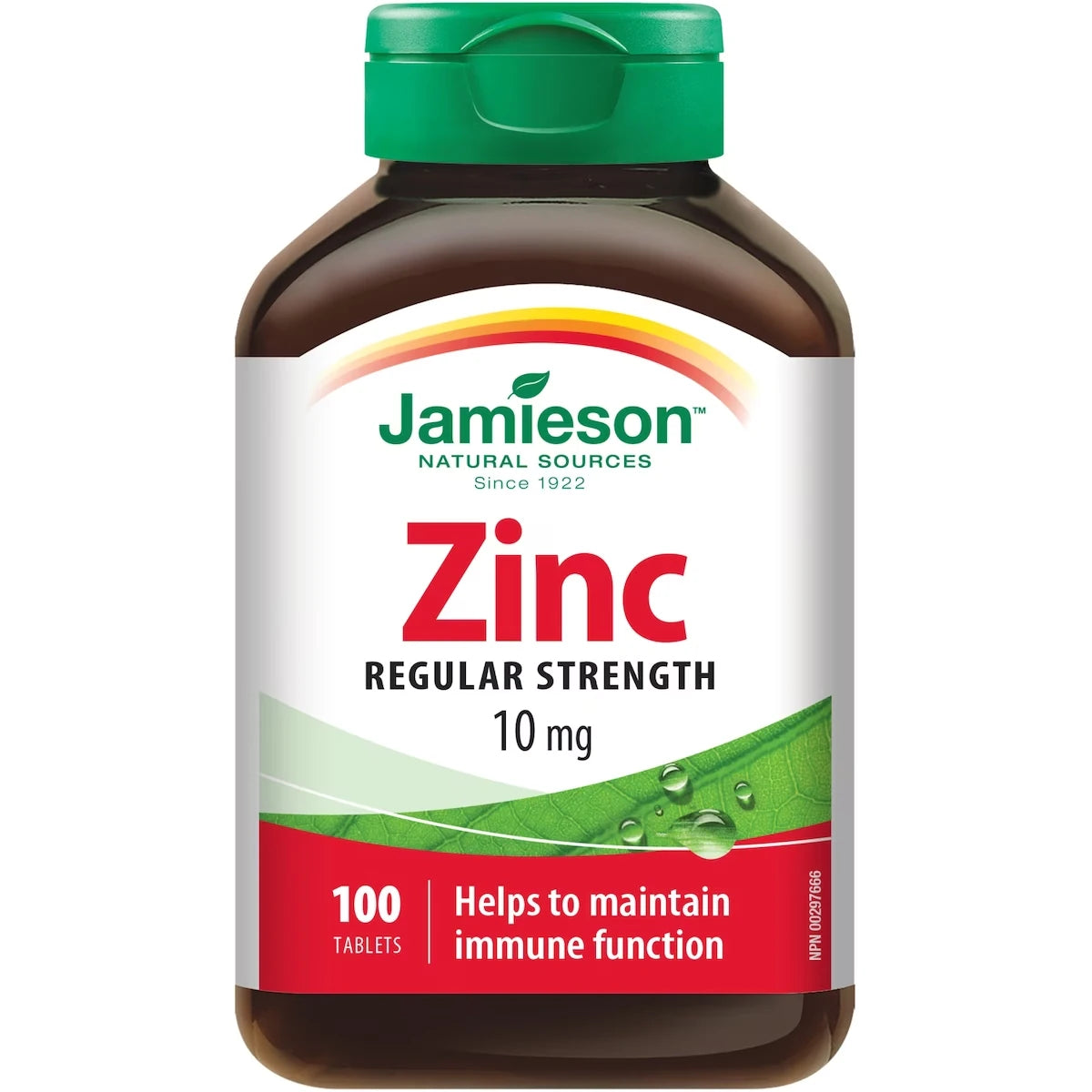Jamieson Zinc 10 mg 100 count front package