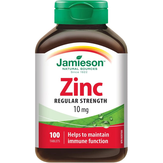 Jamieson Zinc 10 mg 100 count front package