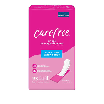 Carefree Acti-Fresh Body Shape Panty Liners Extra Long front package